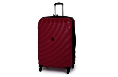 IT Duralition Expandable 4 Wheel Medium Suitcase - Dark Red